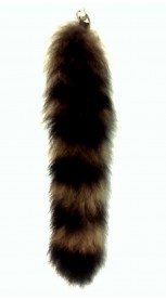 Raccoon fur tail - Key chain